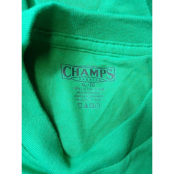 NWT Champs Sports T Shirt Men's Size XL Green Short Sleeve Cotton Shirt - Picture 8 of 8